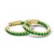 2 - Amia 2.00 mm Round Green Garnet Inside Out Hoop Earrings 