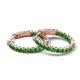 2 - Amia 2.00 mm Round Green Garnet Inside Out Hoop Earrings 