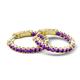 2 - Amia 2.00 mm Round Amethyst Inside Out Hoop Earrings 