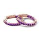 2 - Amia 2.00 mm Round Amethyst Inside Out Hoop Earrings 