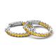 2 - Amia 2.00 mm Round Citrine Inside Out Hoop Earrings 