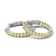 2 - Amia 2.00 mm Round Yellow Sapphire Inside Out Hoop Earrings 