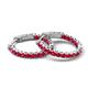 2 - Amia 2.00 mm Round Ruby Inside Out Hoop Earrings 