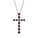 1 - Abha Petite Red Garnet Cross Pendant 