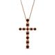 1 - Abha Petite Red Garnet Cross Pendant 