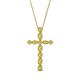 1 - Abha Petite Yellow Sapphire Cross Pendant 