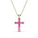 1 - Ethel Pink Sapphire Cross Pendant 