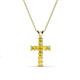 1 - Ethel Yellow Sapphire Cross Pendant 