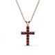 1 - Ethel Red Garnet Cross Pendant 