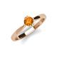 4 - Isla 5.00 mm Round  Citrine Solitaire Engagement Ring  