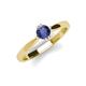 4 - Isla 5.00 mm Round  Iolite Solitaire Engagement Ring  