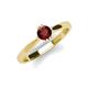 4 - Isla 5.00 mm Round  Red Garnet Solitaire Engagement Ring  