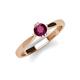 4 - Isla 5.00 mm Round  Rhodolite Garnet Solitaire Engagement Ring  