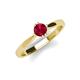 4 - Isla 5.00 mm Round  Ruby Solitaire Engagement Ring  