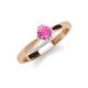 4 - Isla 5.00 mm Round  Pink Sapphire Solitaire Engagement Ring  