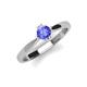 4 - Isla 5.00 mm Round  Tanzanite Solitaire Engagement Ring  