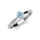 4 - Isla 5.00 mm Round  Aquamarine Solitaire Engagement Ring  