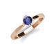 4 - Isla 5.00 mm Round  Iolite Solitaire Engagement Ring  