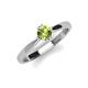 4 - Isla 5.00 mm Round  Peridot Solitaire Engagement Ring  