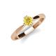 4 - Isla 5.00 mm Round  Yellow Sapphire Solitaire Engagement Ring  