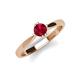 4 - Isla 5.00 mm Round  Ruby Solitaire Engagement Ring  