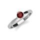 4 - Isla 5.00 mm Round  Red Garnet Solitaire Engagement Ring  