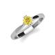 4 - Isla 5.00 mm Round  Yellow Sapphire Solitaire Engagement Ring  