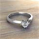 3 - Isla 5.00 mm Round Forever One Moissanite Solitaire Engagement Ring  