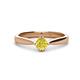 1 - Isla 5.00 mm Round  Yellow Diamond Solitaire Engagement Ring  