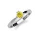 4 - Isla 5.00 mm Round  Yellow Diamond Solitaire Engagement Ring  