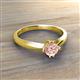 3 - Isla 5.00 mm Round  Morganite Solitaire Engagement Ring  