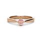 1 - Isla 5.00 mm Round  Morganite Solitaire Engagement Ring  