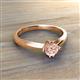 3 - Isla 5.00 mm Round  Morganite Solitaire Engagement Ring  