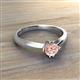 3 - Isla 5.00 mm Round  Morganite Solitaire Engagement Ring  