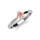 4 - Isla 5.00 mm Round  Morganite Solitaire Engagement Ring  