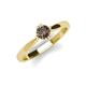 4 - Isla 5.00 mm Round  Smoky Quartz Solitaire Engagement Ring  