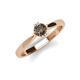 4 - Isla 5.00 mm Round  Smoky Quartz Solitaire Engagement Ring  