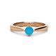 1 - Isla 5.00 mm Round  Turquoise Solitaire Engagement Ring  