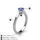 5 - Isla 5.00 mm Round  Iolite Solitaire Engagement Ring  