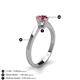 5 - Isla 5.00 mm Round  Pink Tourmaline Solitaire Engagement Ring  