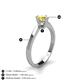 5 - Isla 5.00 mm Round  Yellow Diamond Solitaire Engagement Ring  