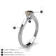 5 - Isla 5.00 mm Round  Smoky Quartz Solitaire Engagement Ring  