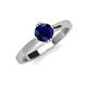 3 - Isla 6.00 mm Round Blue Sapphire Solitaire Engagement Ring  