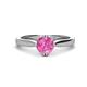 1 - Isla 6.00 mm Round Pink Sapphire Solitaire Engagement Ring  