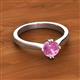 2 - Isla 6.00 mm Round Pink Sapphire Solitaire Engagement Ring  