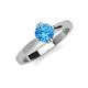 3 - Isla 6.50 mm Round Blue Topaz Solitaire Engagement Ring  