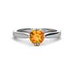 1 - Isla 6.50 mm Round Citrine Solitaire Engagement Ring  