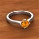 2 - Isla 6.50 mm Round Citrine Solitaire Engagement Ring  