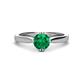 1 - Isla 6.00 mm Round Emerald Solitaire Engagement Ring  