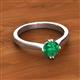 2 - Isla 6.00 mm Round Emerald Solitaire Engagement Ring  